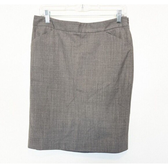 Theory Pencil Skirt Womens Size 6 Gray Wool Blend Straight Office Career Work - Picture 1 of 10